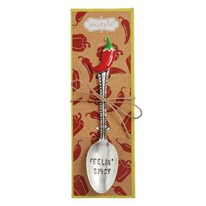 New Mud Pie 'Feelin' Spicy' Decorative Spoon - Red Chili Accent